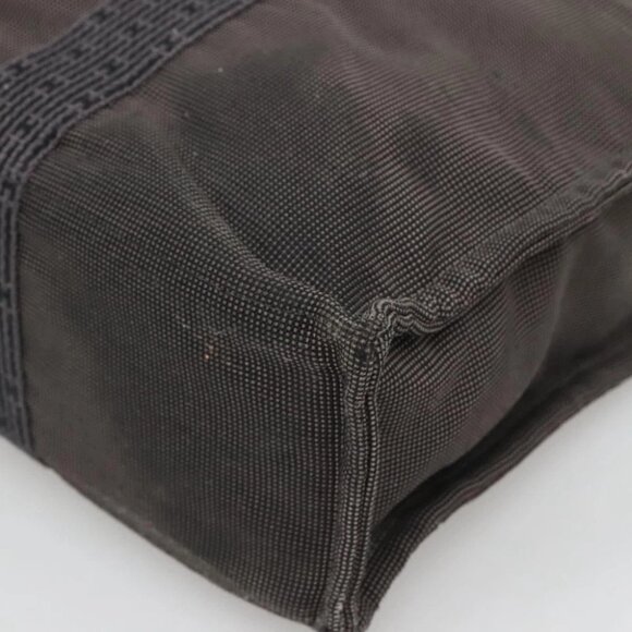 HERMES Her Line MM Hand Bag Canvas Gray Auth - Picture 9 of 16